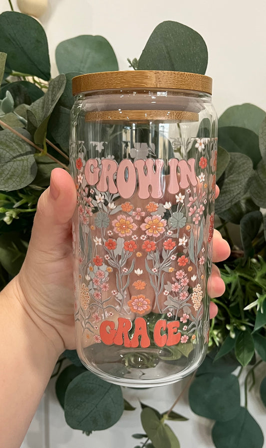 Grown in Grace 16oz Glass Can