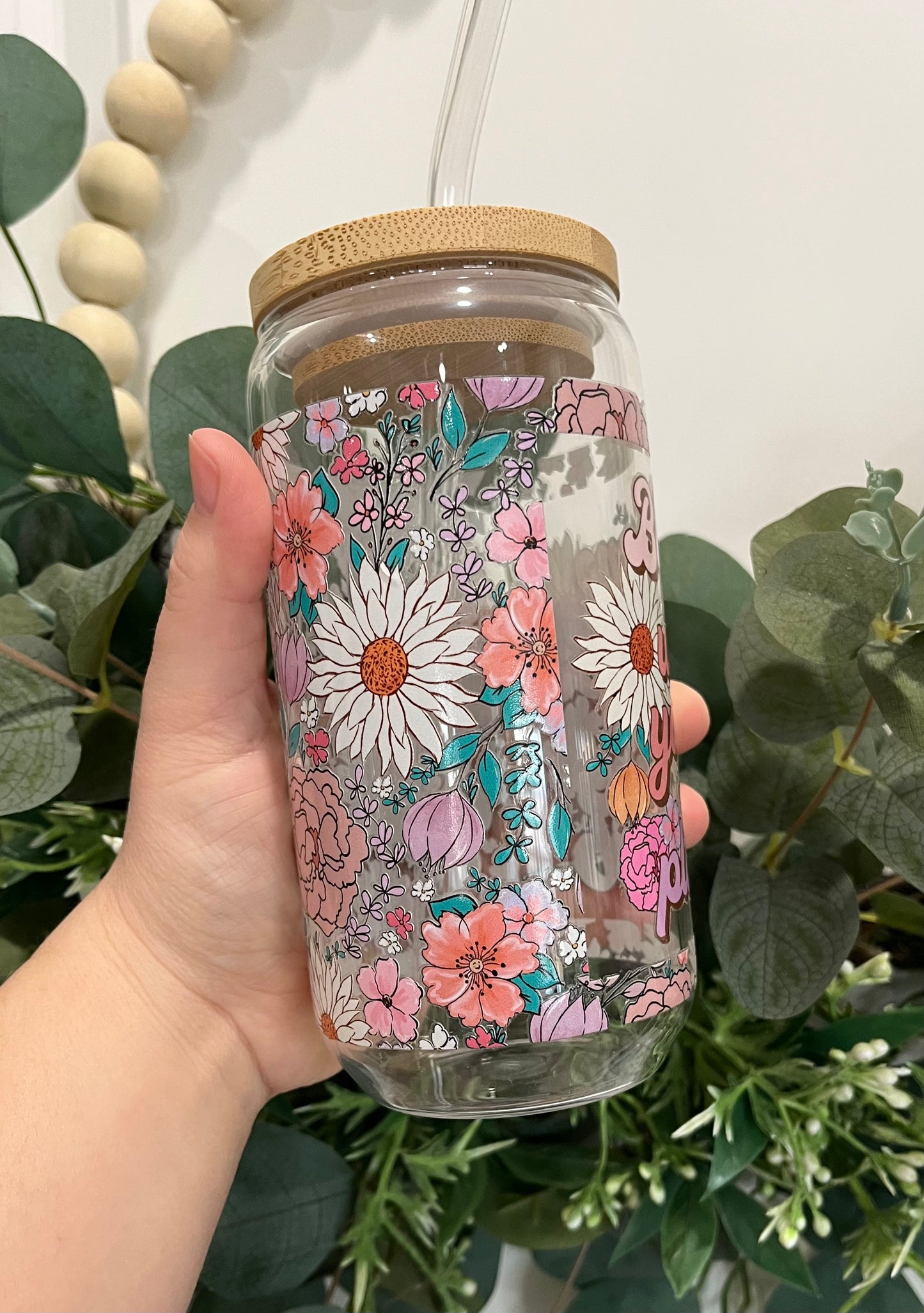 Bloom Where you are Planted 16oz Glass Can